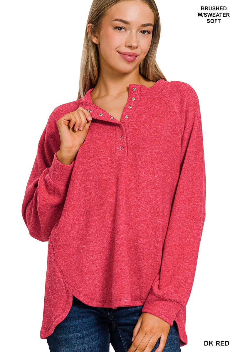 Zenana 7 Button Sweater