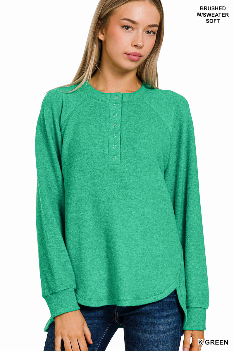 Zenana 7 Button Sweater