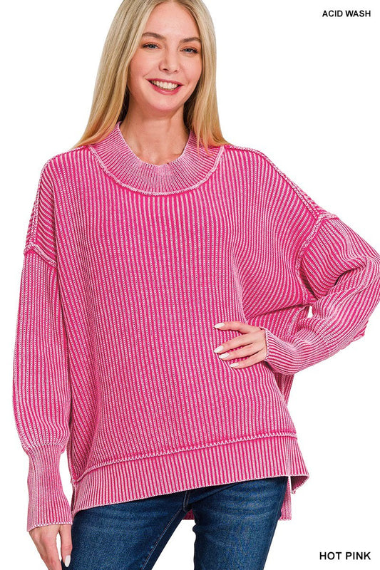 Pink Washed Oversized Sweater