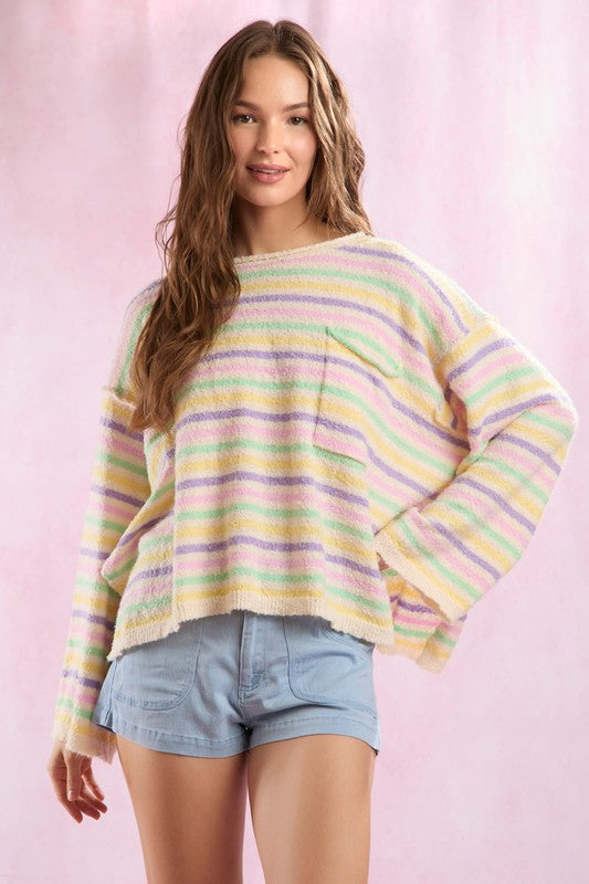 Pastel Striped Sweater