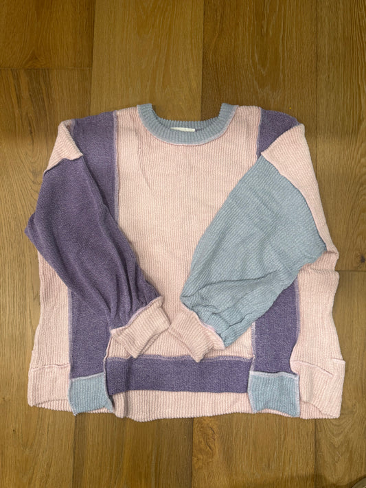 Purple Tri Color Sweater