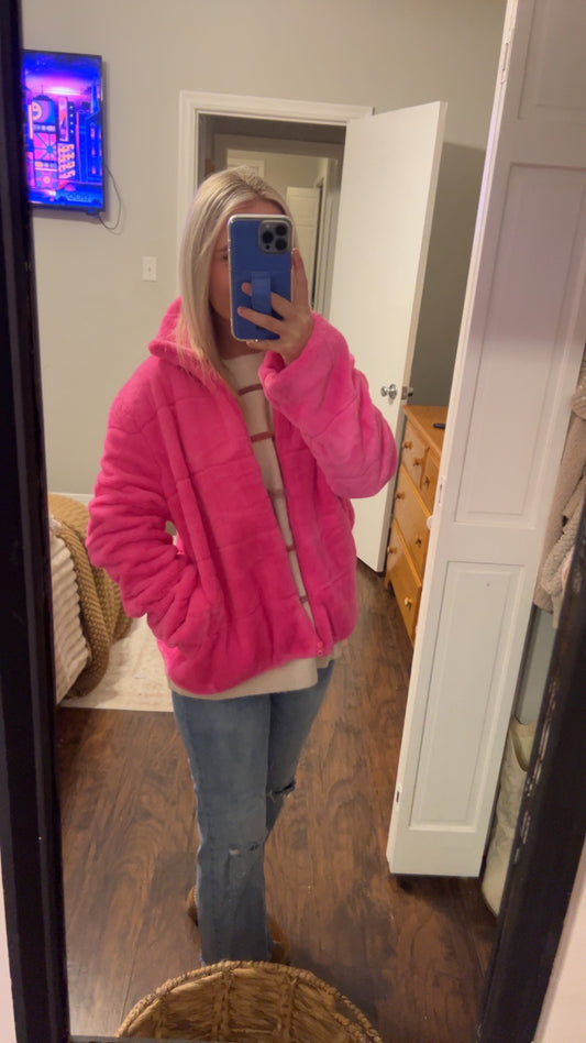 Pink Fleece Jacket