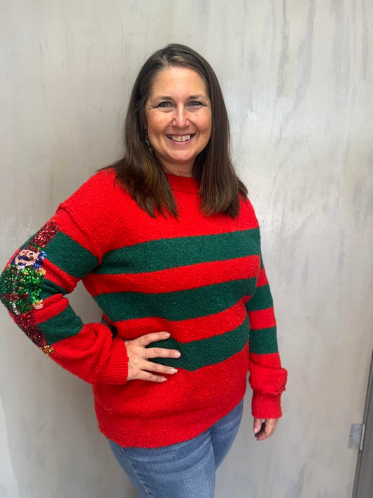 Red Nutcraker Sweater