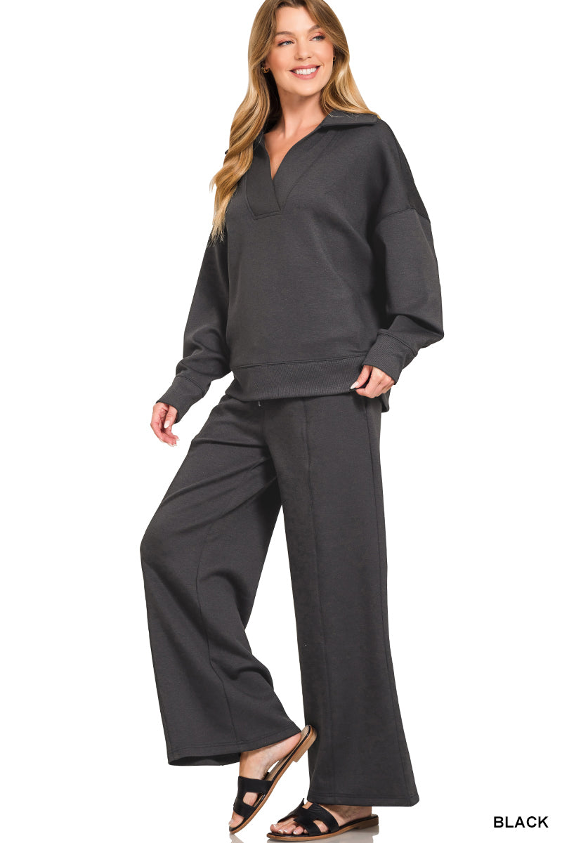 Scuba Collard Pullover Set